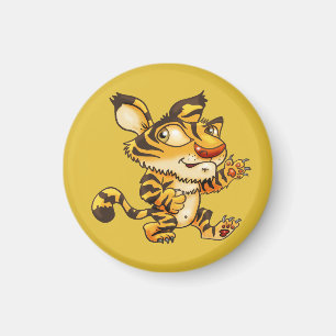 Freundlicher Cartoon Tiger Magnet