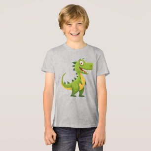 Freundlicher Dino-Cartoon Tri-Blend Shirt