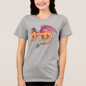 Freundlicher Drache Tri-Blend Shirt (Vorderseite)