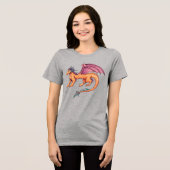 Freundlicher Drache Tri-Blend Shirt (Vorderseite voll)
