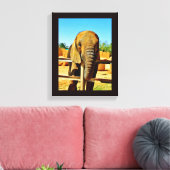 Freundlicher Elephant Leinwanddruck (Insitu (Wohnzimmer))