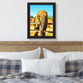 Freundlicher Elephant Leinwanddruck (Insitu (Schlafzimmer))