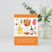 Freundlicher Erntedank Lieblingsrezepte Postkarte (Stehend Vorderseite)