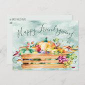 Freundlicher Erntedank Postkarte (Vorne/Hinten)