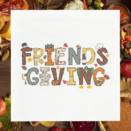 Freundlicher Erntedank Themed Serviette