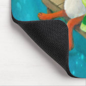 Freundlicher Fox und Huhn, die Schaumgummiringe Mousepad (Ecke)