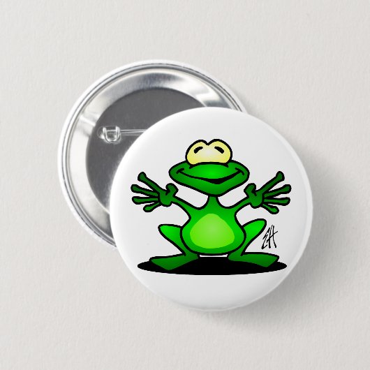 Freundlicher Frosch Button (Vorne & Hinten)