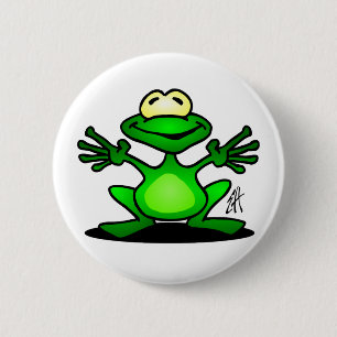 Freundlicher Frosch Button