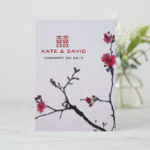 Freundlicher Frühling/orientalisches doppeltes Einladung (Stehend Vorderseite)