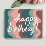 FREUNDLICHER GEBURTSTAG Cool & Fun Wavy Stripes Postkarte<br><div class="desc">Karo diese süße und farbenfrohe Kunst aus,  die von mir für dich handgemacht wurde! Sie können Ihren eigenen Text hinzufügen oder die Farben ändern. Besuchen Sie meinen Shop für mehr!</div>