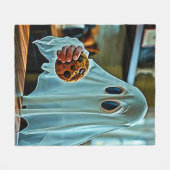 Freundlicher Geist mit Cookie Fleecedecke (Vorderseite (Horizontal))