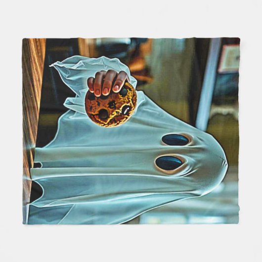 Freundlicher Geist mit Cookie Fleecedecke (Vorderseite (Horizontal))