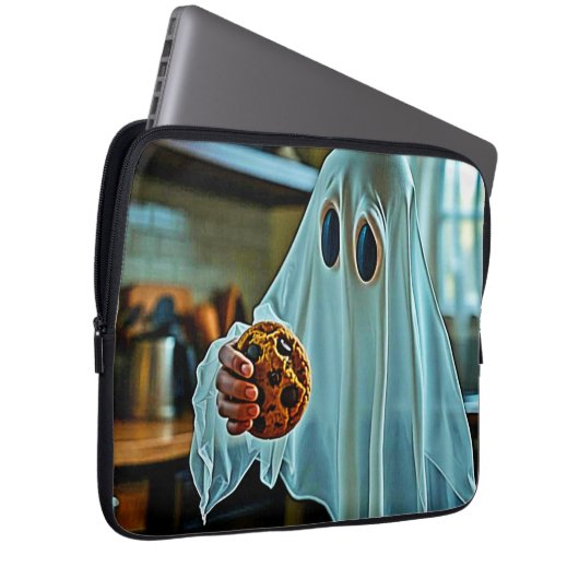 Freundlicher Geist mit Cookie Laptopschutzhülle (Vorne Rechts)