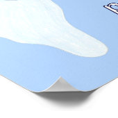 Freundlicher Geist mit U.S.-Flagge und Friedenszei Poster (Ecke)