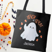 Freundlicher Ghost Halloween Trick oder Treat Tote Tasche