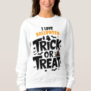 Freundlicher Halloween-Abend mit Trick oder Lecker Sweatshirt