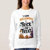 Freundlicher Halloween-Spaß mit Gespenstern und Kü Sweatshirt (Vorderseite)