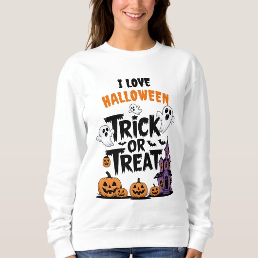 Freundlicher Halloween-Spaß mit Gespenstern und Kü Sweatshirt (Vorderseite)