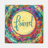 Freundlicher Hübscher, inspirierender Trendy Spaß Magnet (Vorne)