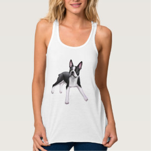 Freundlicher Hundbostons Terrier Flowy Racerback Tank Top