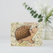 freundlicher Igel Postkarte (Stehend Vorderseite)