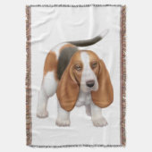 Freundlicher junger Basset Hound-HundeWurf Decke (Vorderseite Vertikal)