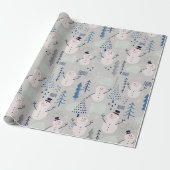 Freundlicher kleiner Schneemann Geschenkpapier (Ungerollt)