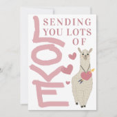 Freundlicher Llama Liebe Feiertagskarte (Vorderseite)