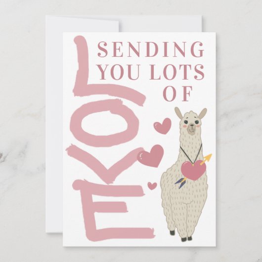 Freundlicher Llama Liebe Feiertagskarte (Vorderseite)