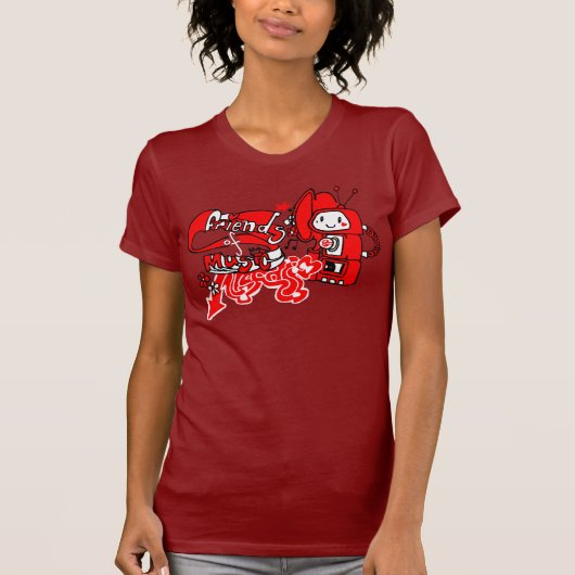 Freundlicher Musikroboter T-Shirt (Vorderseite)