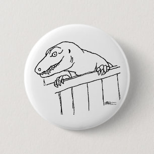 Freundlicher Nachbarschafts-Dinosaurier Button