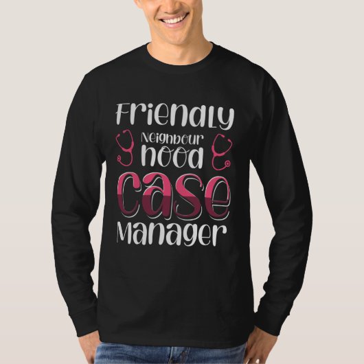 Freundlicher Nachbarschafts-Fallmanager T-Shirt (Vorderseite)