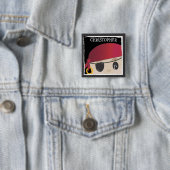 Freundlicher Piraten-Jungen-Knopf Button (Beispiel)