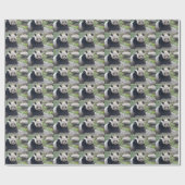 Freundlicher Riesenpanda Geschenkpapier (Flach)
