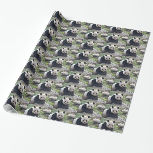Freundlicher Riesenpanda Geschenkpapier (Ungerollt)