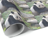 Freundlicher Riesenpanda Geschenkpapier (Rolleneckpunkt)