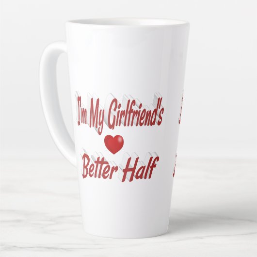 Freundlicher roter Text Milchtasse (Linke Ecke)