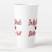 Freundlicher roter Text Milchtasse (Vorderseite)