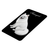 Freundlicher Samoyed Hund Premium Magnet (Linke Seite)