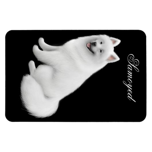 Freundlicher Samoyed Hund Premium Magnet (Horizontal)