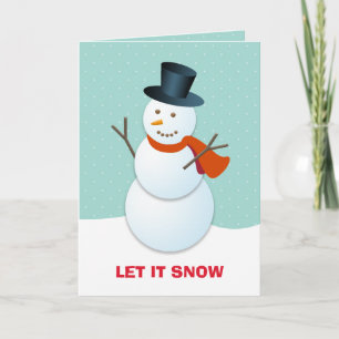 Freundlicher Schneemann Nordpol Blau Nicht-Foto Ur Feiertagskarte