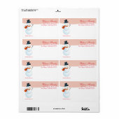 Freundlicher Schneemann Nordpol Rosa Zollversand (Vorne)