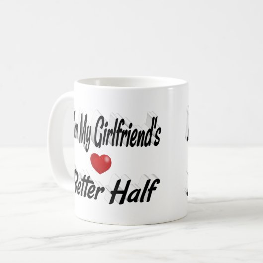 Freundlicher schwarzer Text Kaffeetasse (Vorderseite Links)