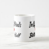 Freundlicher schwarzer Text Kaffeetasse (Mittel)
