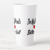 Freundlicher schwarzer Text Milchtasse (Vorderseite)