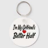 Freundlicher schwarzer Text Schlüsselanhänger (Rückseite)