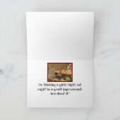 FREUNDLICHER SPASS/FRAU ESSEN MIT EINEM KIND KARTE (Innenseite)