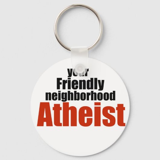 Freundlicher Stadtatheist Schlüsselanhänger (Vorderseite)