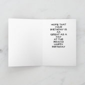 FREUNDLICHER STRANDSTIL ZU MEINER "TWIN"-KARTE KARTE (Innenseite)