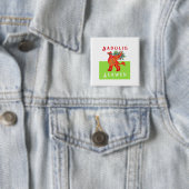 Freundlicher walisischer roter Drache, füge deinen Button (Beispiel)